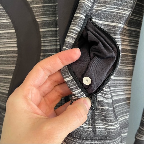 Lululemon Stride Jacket dark gray Stripes Galore - Picture 6 of 8